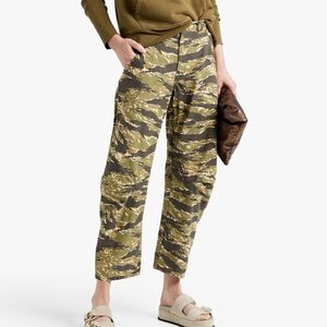 Nili Lotan Camouflage barrel leg Emerson pants
